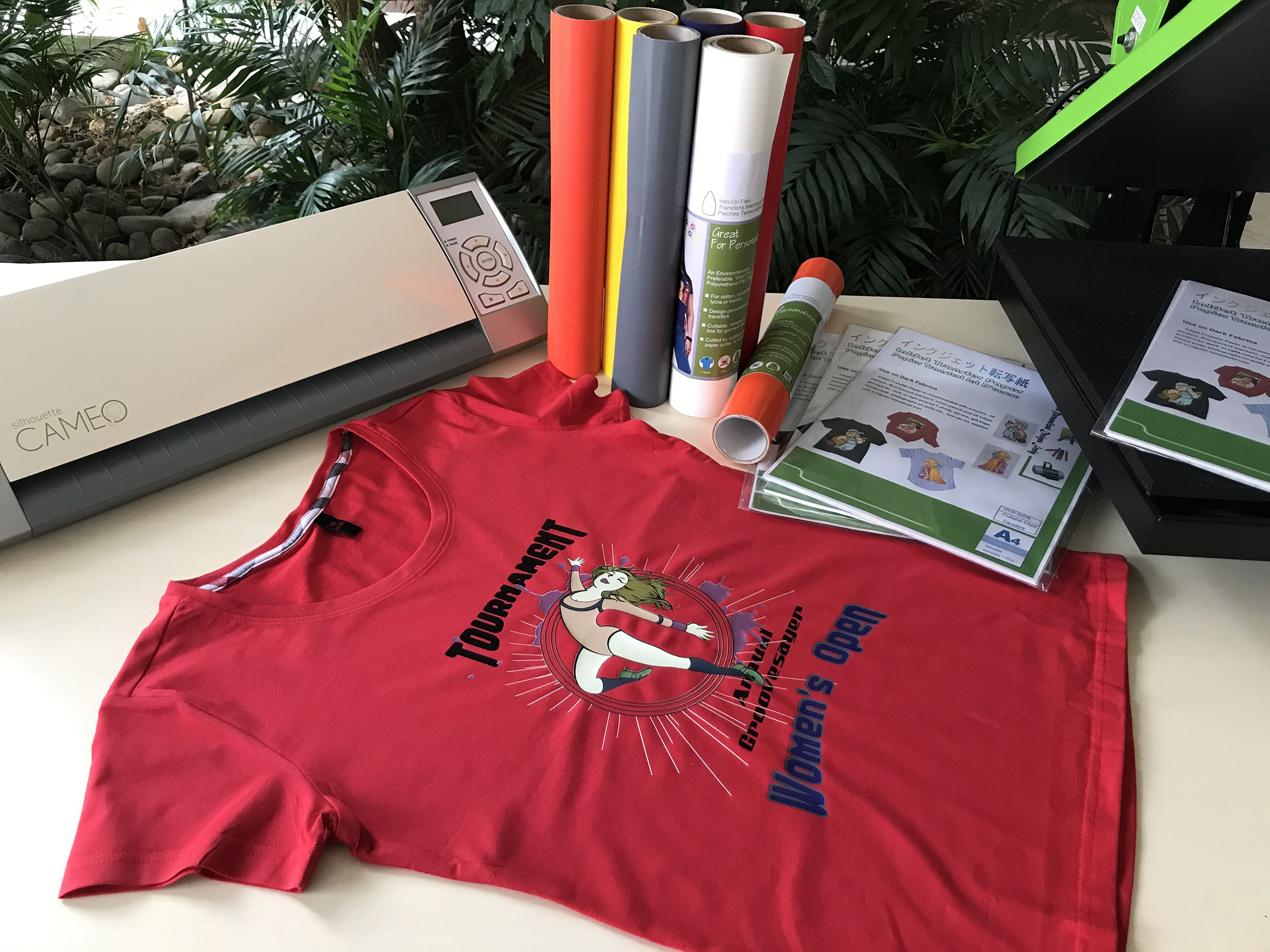 精细切割喷墨打印热转印纸（HTW-300R）及热转印刻字膜Heat Transfer PU Flex Regular  一起制作丰富多彩的T恤 |  福州利来w66